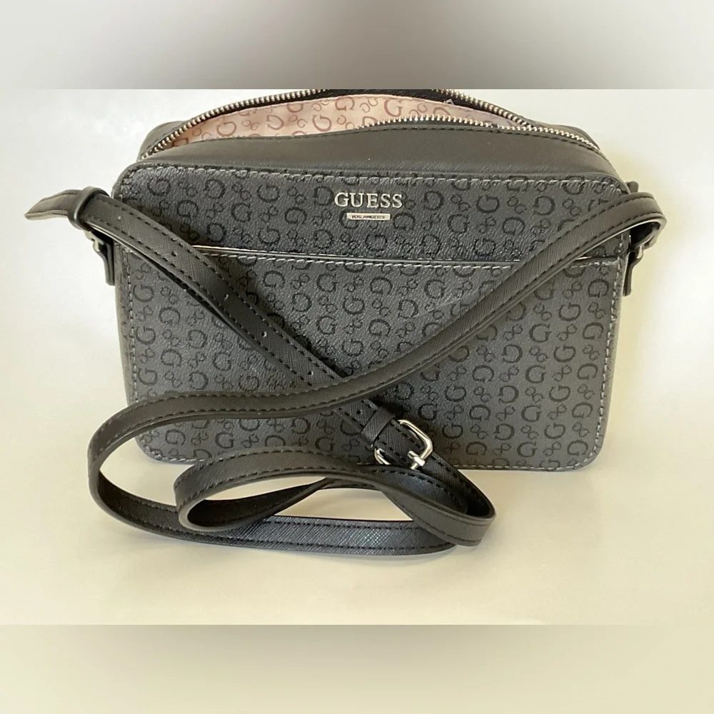 Guess Charcoal Logo Crossbody Bag - Picture 4 of 10